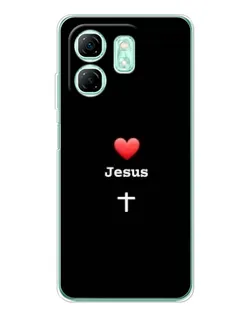 Чехол для Infinix Smart 9 с картинкой «Сердце - Jesus»