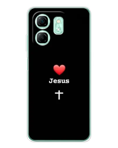 Чехол для Infinix Smart 9 с картинкой «Сердце - Jesus»