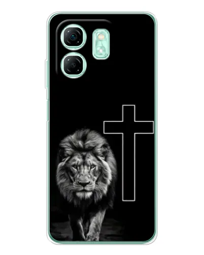 Чехол для Infinix Smart 9 с картинкой «Лев и Крест»