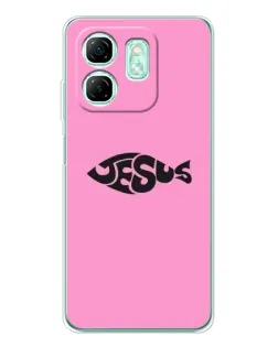 Чехол для Infinix Smart 9 с картинкой «Розовый символ  Jesus»