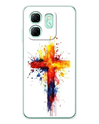 Чехол для Infinix Smart 9 с картинкой «Акварельный крест»