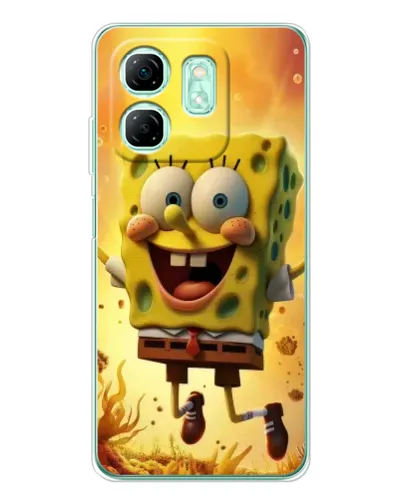 Чохол для Infinix Smart 9 з картинкою «Губка Боб стрибає»