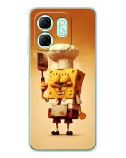 Чохол для Infinix Smart 9 з картинкою «Губка Боб кухар»