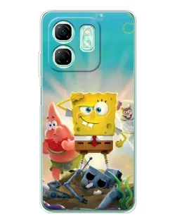 Чохол для Infinix Smart 9 з картинкою «Спанч Боб переможець»