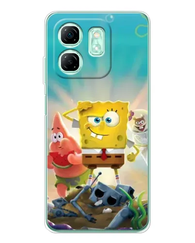 Чохол для Infinix Smart 9 з картинкою «Спанч Боб переможець»