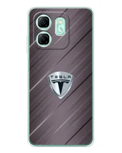 Чохол для Infinix Smart 9 з картинкою «Металева текстура Tesla»