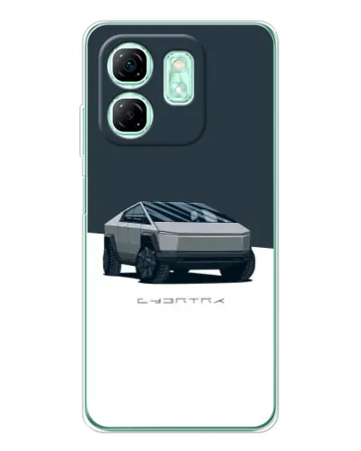 Чехол для Infinix Smart 9 с картинкой «Серебристый Cybertruck Tesla» Чехол для Infinix Smart 9 с картинкой «Серебристый Cybertruck Tesla»