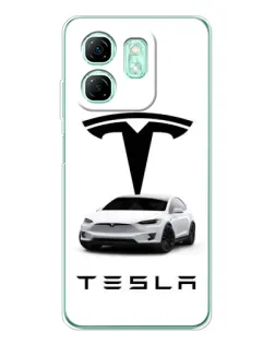 Чохол для Infinix Smart 9 з картинкою «Tesla White Style»