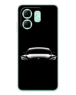 Чохол для Infinix Smart 9 з картинкою «Фари Tesla Night»