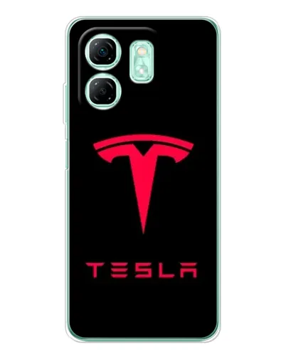 Чехол для Infinix Smart 9 с картинкой «Tesla Red Logo» Чехол для Infinix Smart 9 с картинкой «Tesla Red Logo»