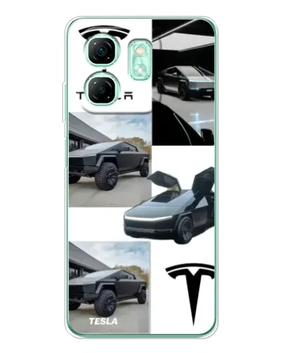 Чехол для Infinix Smart 9 с картинкой «Коллаж Cybertruck Tesla» Чехол для Infinix Smart 9 с картинкой «Коллаж Cybertruck Tesla»