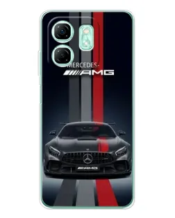 Чохол для Infinix Smart 9 з картинкою «Mercedes — білий карбон»