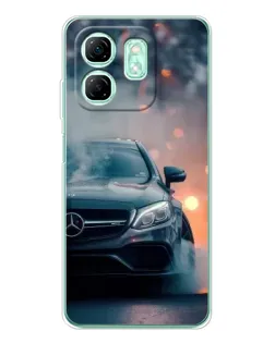 Чохол для Infinix Smart 9 з картинкою «Mercedes — нічне місто»