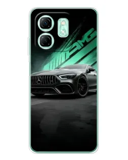 Чохол для Infinix Smart 9 з картинкою «Темний Mercedes AMG»