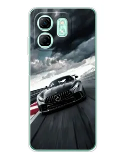 Чохол для Infinix Smart 9 з картинкою «Гоночний Mercedes AMG»
