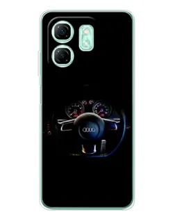 Чохол для Infinix Smart 9 з картинкою «Салон Audi — кермо»