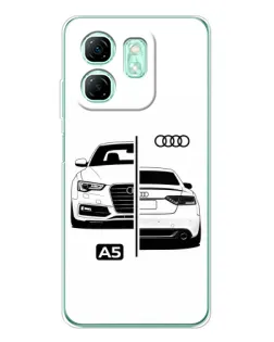 Чохол для Infinix Smart 9 з картинкою «Audi — контрастний дизайн»