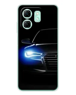 Чохол для Infinix Smart 9 з картинкою «Неоновий погляд Audi»