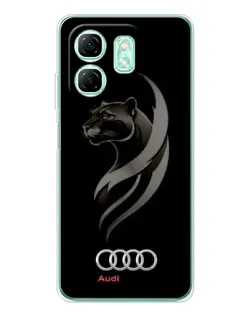 Чохол для Infinix Smart 9 з картинкою «Графіка — пантера та Audi»