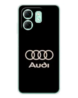 Чохол для Infinix Smart 9 з картинкою «Audi — золотий логотип»