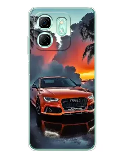 Чохол для Infinix Smart 9 з картинкою «Audi — захід сонця»