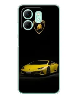 Чохол для Infinix Smart 9 з картинкою «Lamborghini жовтий акцент»