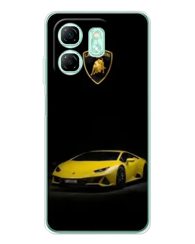 Чохол для Infinix Smart 9 з картинкою «Lamborghini жовтий акцент»