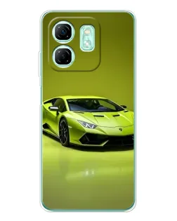 Чохол для Infinix Smart 9 з картинкою «Салатовий Lamborghini Huracan»