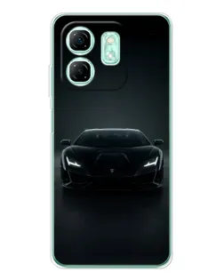 Чохол для Infinix Smart 9 з картинкою «Чорний Lamborghini Aventador»