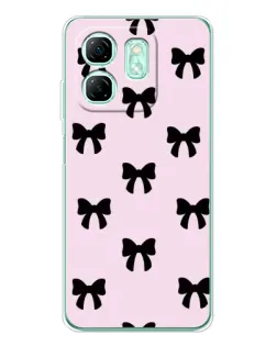 Чохол для Infinix Smart 9 з картинкою «Чорні банти Coquette»