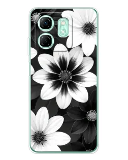 Чохол для Infinix Smart 9 з картинкою «Монохромні айстри»