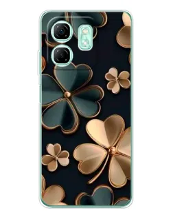 Чохол для Infinix Smart 9 з картинкою «Конюшина в золоті»