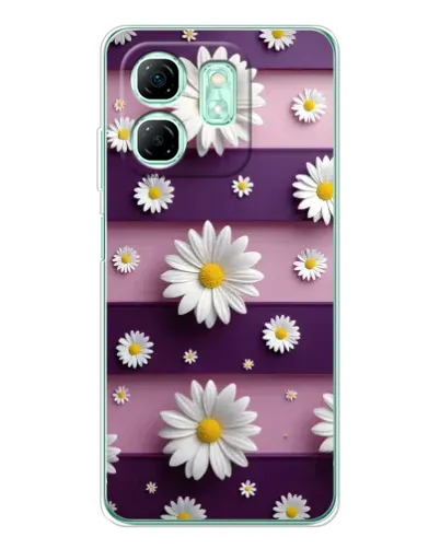 Чохол для Infinix Smart 9 з картинкою «Ромашки на фіолетовому»