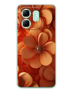 Чохол для Infinix Smart 9 з картинкою «Помаранчева макро квітка»
