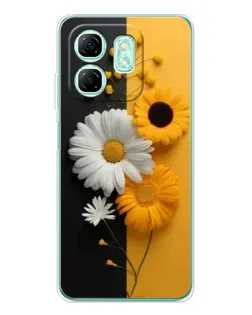 Чохол для Infinix Smart 9 з картинкою «Соняшник та ромашка»