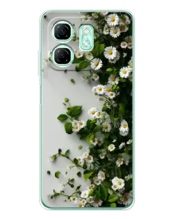 Чохол для Infinix Smart 9 з картинкою «Гілка дрібних білих квітів»