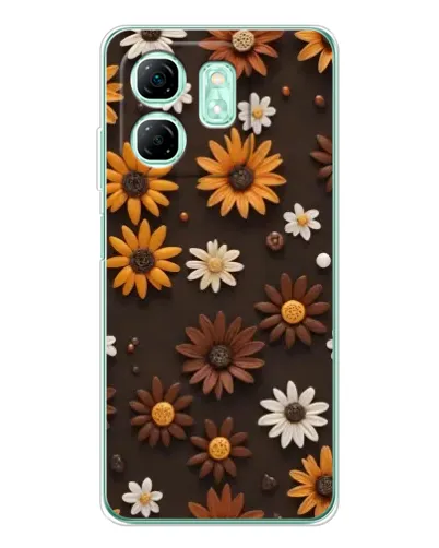 Чохол для Infinix Smart 9 з картинкою «Візерунок з маленьких соняшників»
