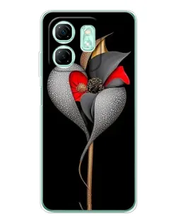 Чохол для Infinix Smart 9 з картинкою «Срібна фантазійна квітка»