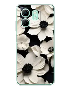 Чохол для Infinix Smart 9 з картинкою «Об'ємні білі квіти»