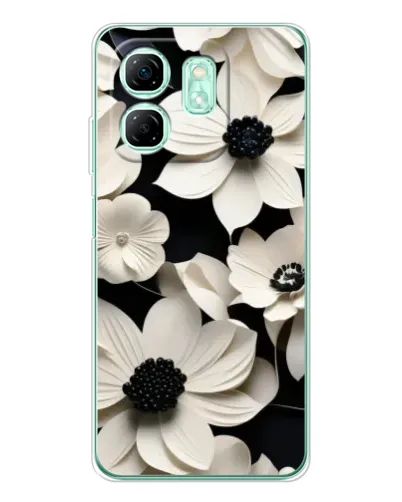 Чохол для Infinix Smart 9 з картинкою «Об'ємні білі квіти»