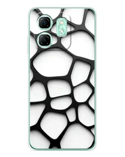 Чохол для Infinix Smart 9 з картинкою «Біла об'ємна сітка»