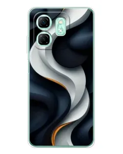 Чохол для Infinix Smart 9 з картинкою «Об'ємні чорно-білі стрічки»