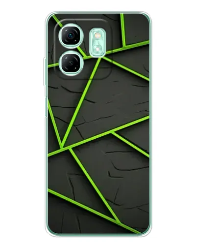 Чохол для Infinix Smart 9 з картинкою «Зелені геометричні лінії»