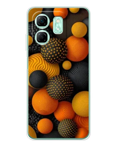 Чохол для Infinix Smart 9 з картинкою «Об'ємні помаранчеві сфери»