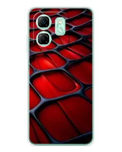 Чохол для Infinix Smart 9 з картинкою «Червона глянцева сітка»