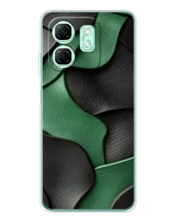 Чохол для Infinix Smart 9 з картинкою «Зелені шкіряні хвилі»