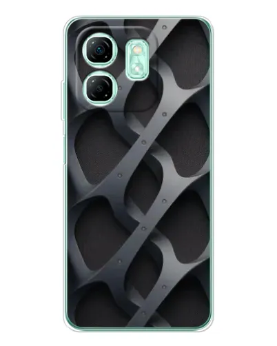 Чохол для Infinix Smart 9 з картинкою «Об'ємне сіре плетіння»