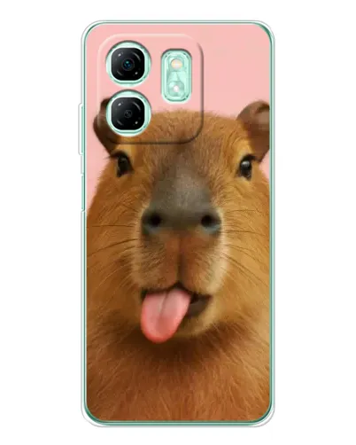 Чохол для Infinix Smart 9 з картинкою «Капібара з язиком»