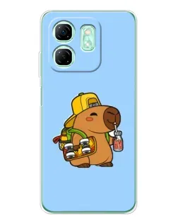 Чохол для Infinix Smart 9 з картинкою «Капібара на скейті»