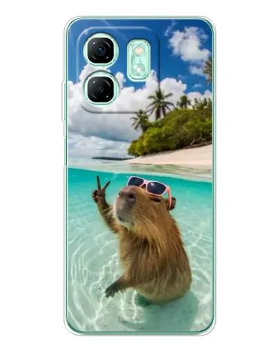 Чохол для Infinix Smart 9 з картинкою «Капібара на морі»